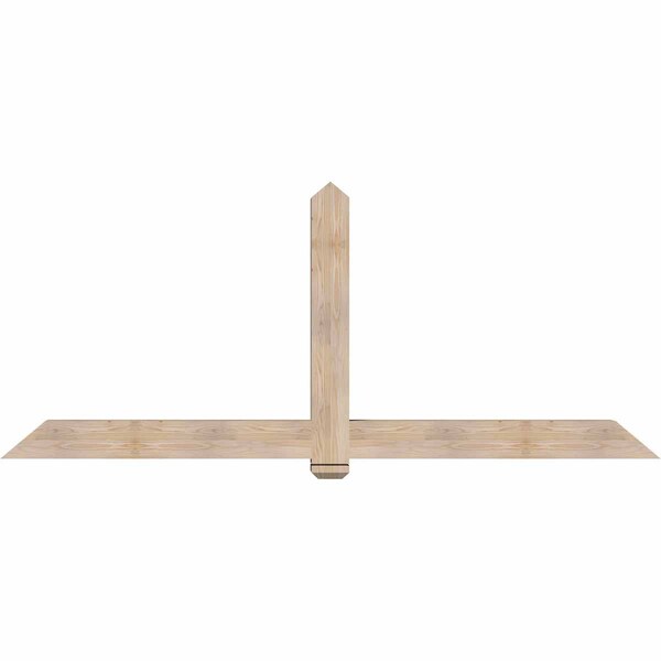 Ekena Millwork Eugene Smooth Timber Gable Bracket, Douglas Fir, 96"W x 40"H x 5 1/2"D x 5 1/2"F, 10/12 Pitch GBW096X40X0606EUG00SDF - main